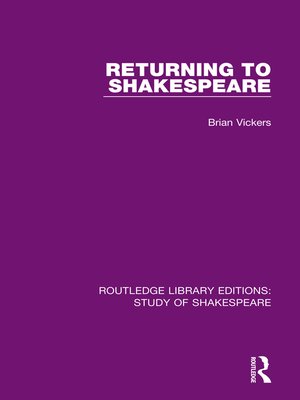 cover image of Returning to Shakespeare